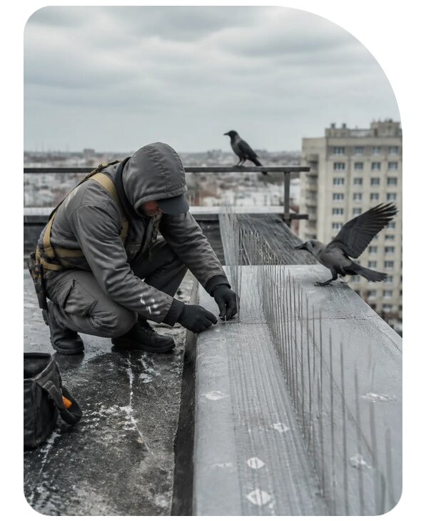 Защита от ворон под ключ в Кисловодске по цене от 5347 р. | Сенат-Ксл